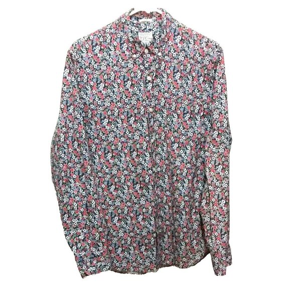 J. Crew Tops J Crew Size M Ditsy Floral Slim Fit Stretch Shirt