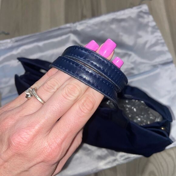 Tory Burch Bags Tory Burch Navy Medium Nylontote With Leather