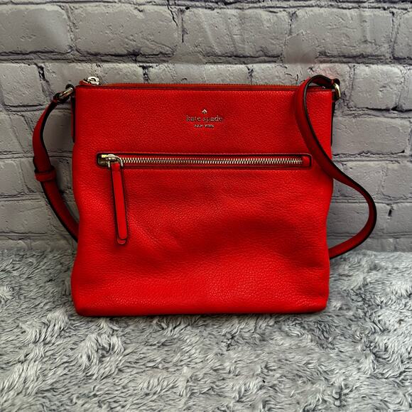 kate spade Bags Kate Spade New York Coral Orange Leather Crossbody