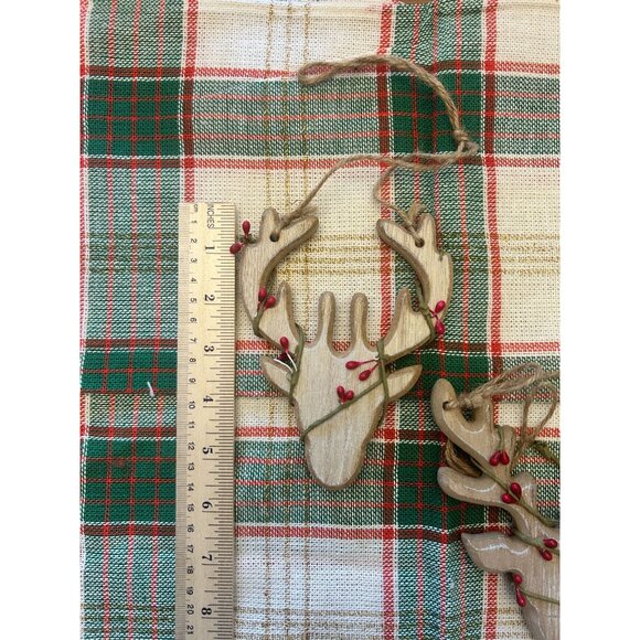 Hobby Lobby Holiday Rustic Wood Reindeer Head Christmas Ornament