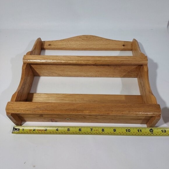 Unbranded Kitchen Spice Rack Solid Maple Wood Display Shelf Wall