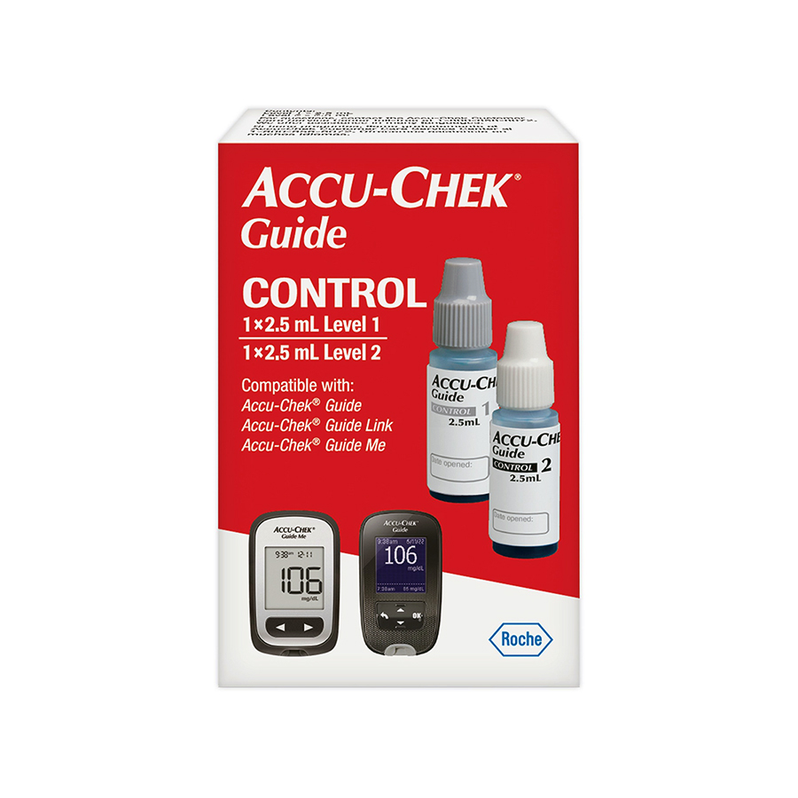 AccuChek Guide Control Solution Level 1 and Level 2 Diabetic Mall