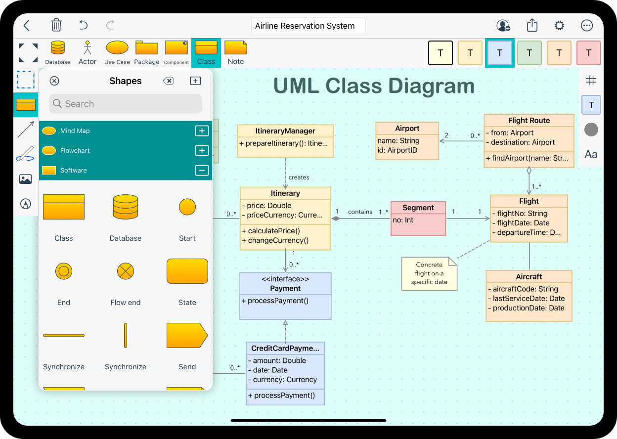 Diagrams Notepad diagramming app for iOS and macOS