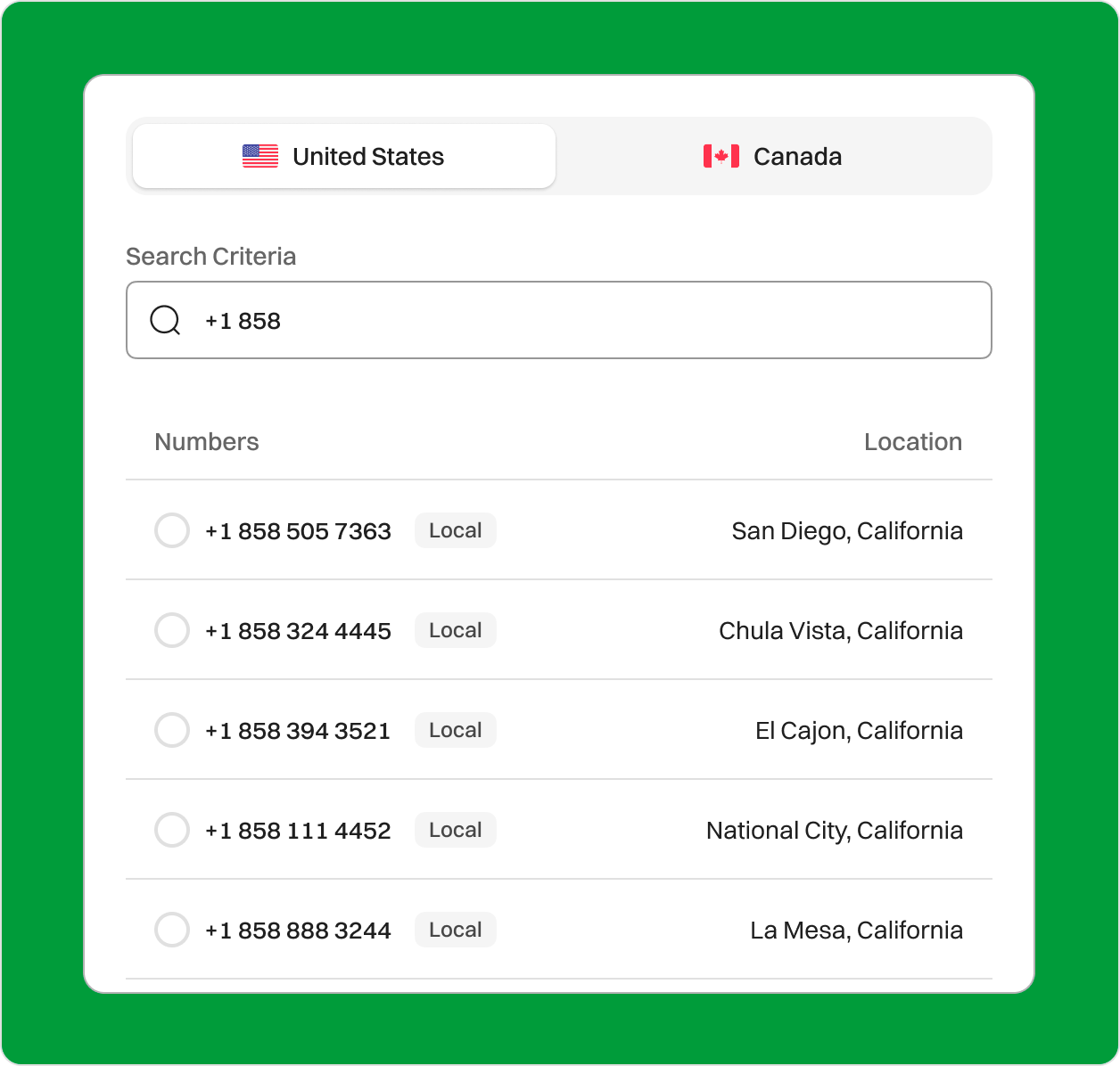 858 Area Code Get Local Phone Number for San Diego, CA