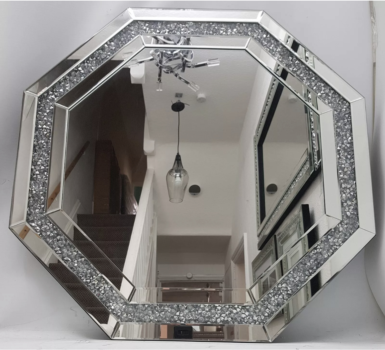 Diamond Crush Octagonal Wall Mirror S C