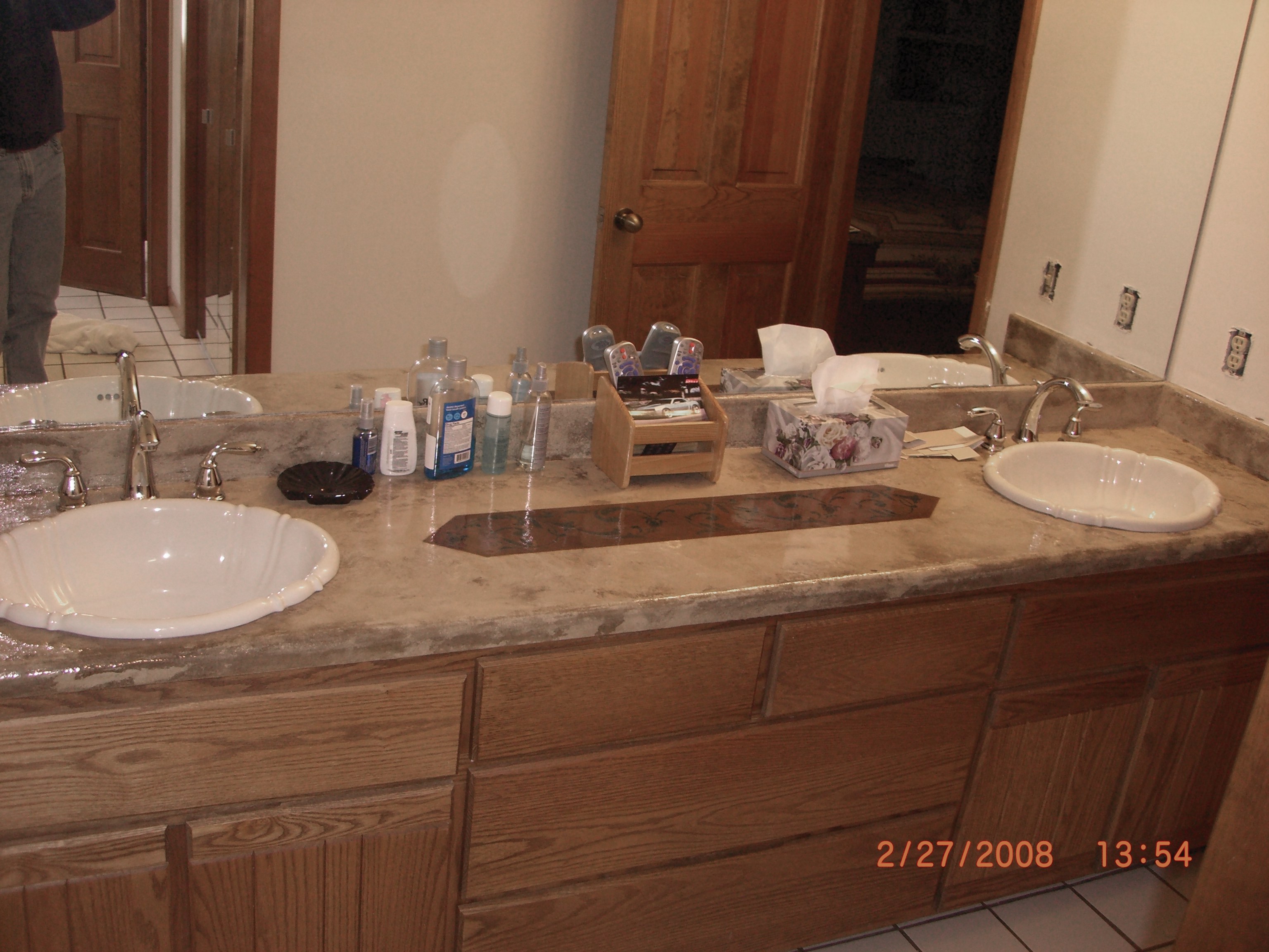 Formica Bathroom Counter After Diamond Kote Decorative Concrete Resurfacing and Epoxy Floors