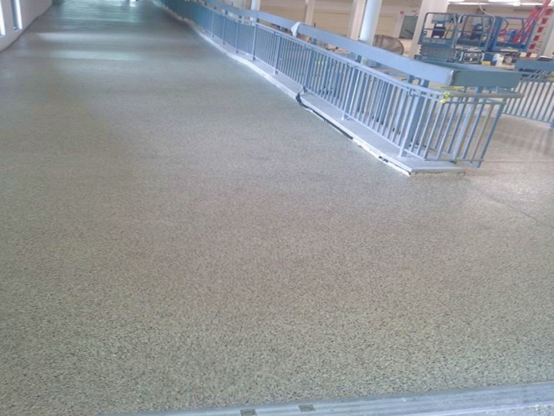 Vinyl Chip Epoxy Handicap Ramp Diamond Kote Decorative Concrete