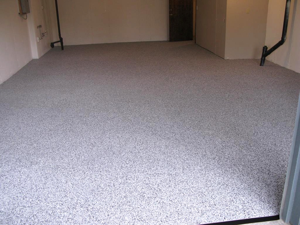 Vinyl Chip Epoxy Tuxedo Garage Diamond Kote Decorative Concrete