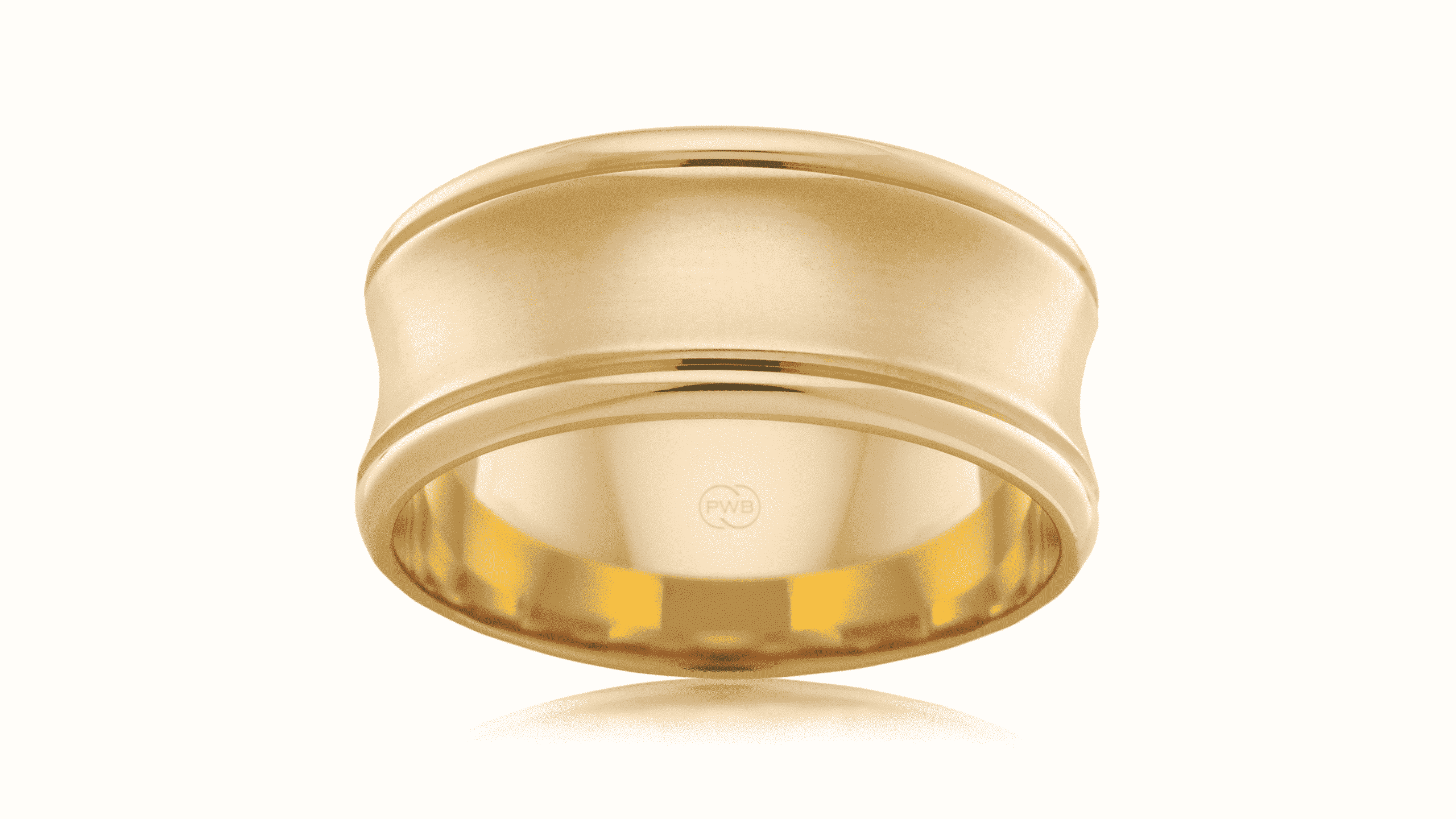 Faceted Yellow Gold Mens Wedding Ring Diamondport