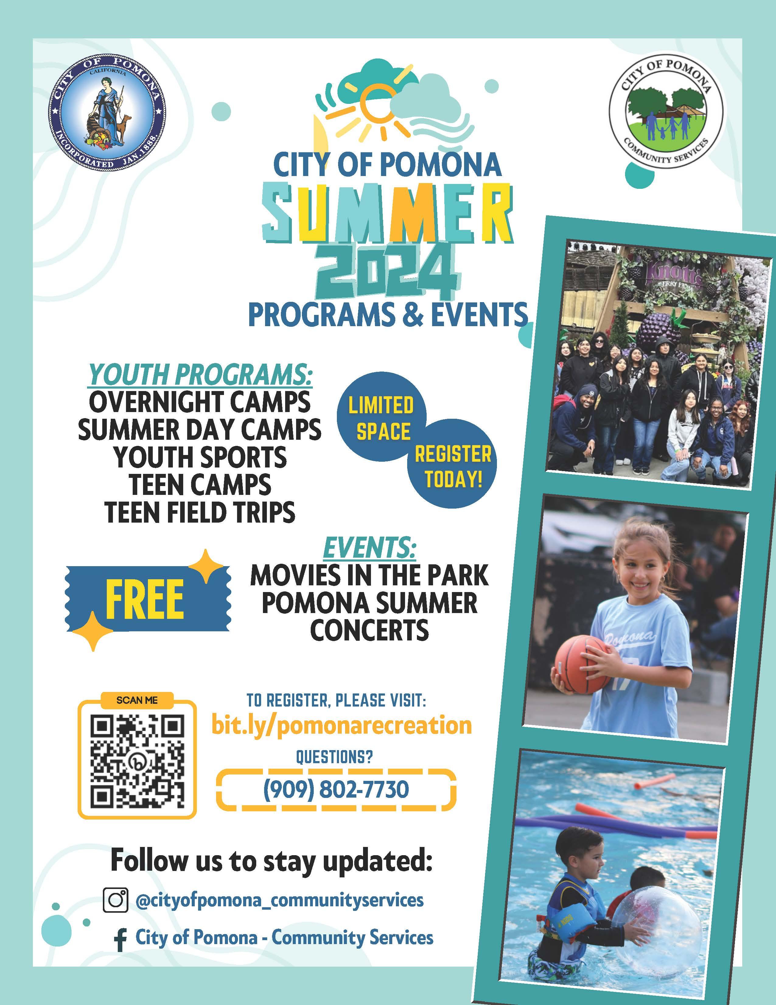 City of Pomona Summer 2024 Programs & Events Diamond Ranch High School