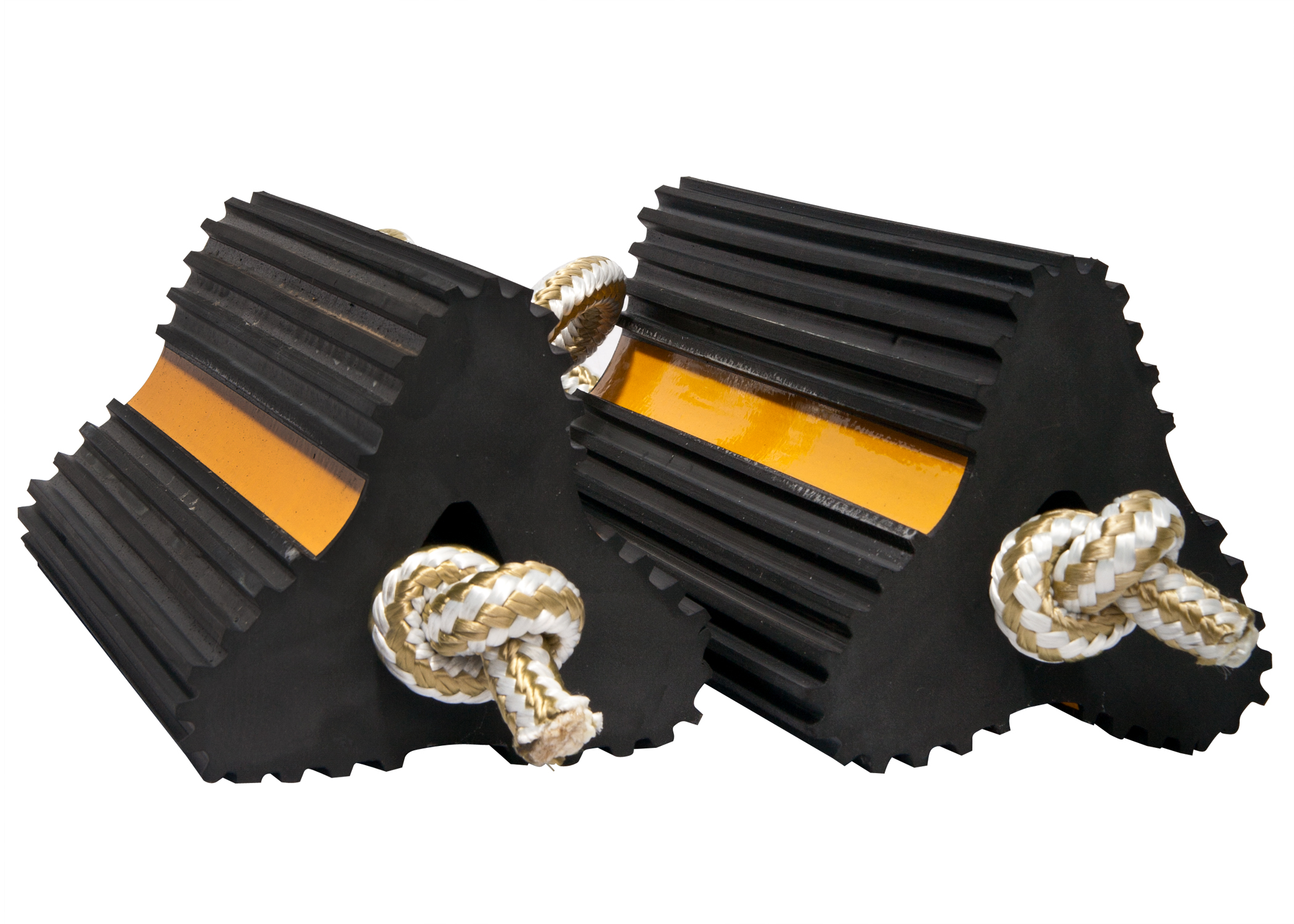 Aircraft Chock Set with Reflective Tape Diamond Rubber Products