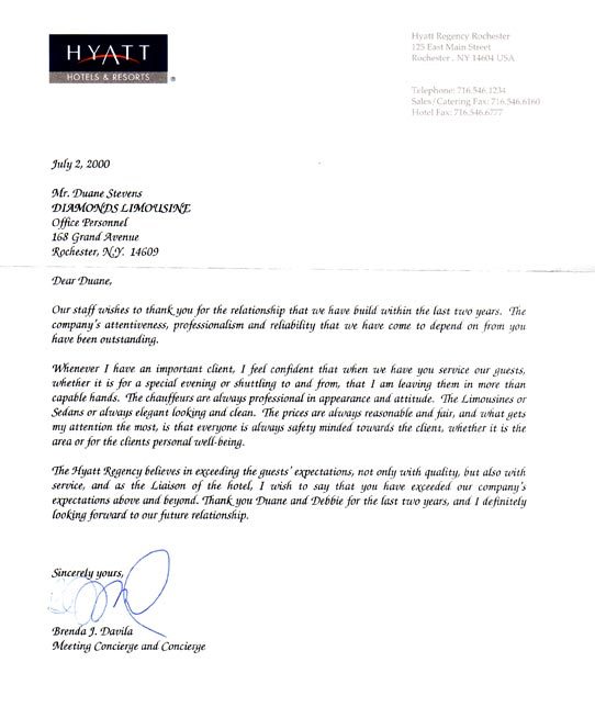 Hyatt Diamonds Limousine