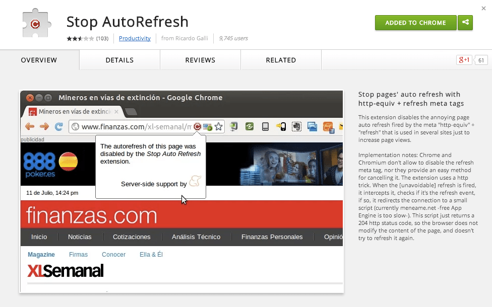Stop Pages' Auto Refresh Diamond Social Media