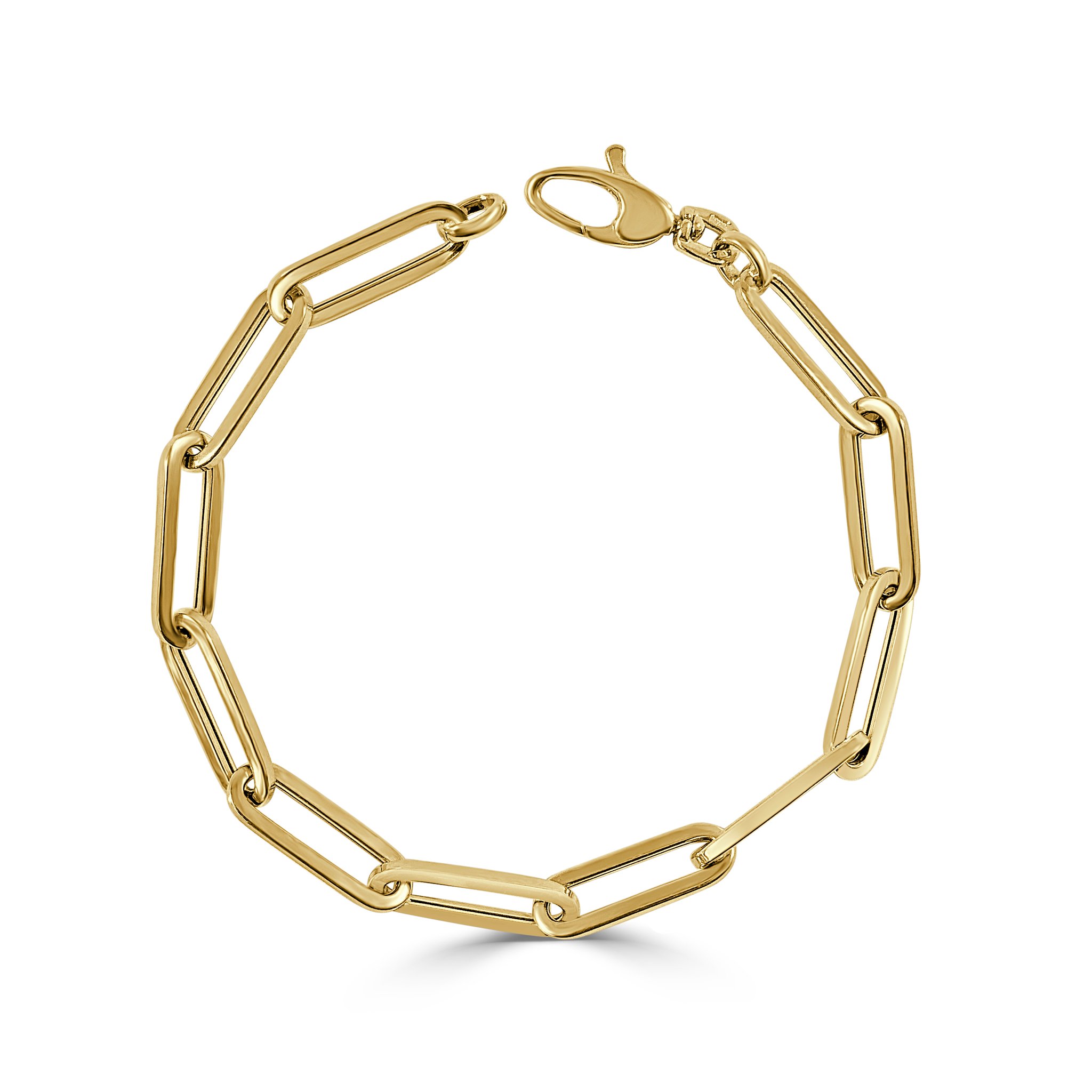 Paperclip Bracelet Large Diamonds On The Key