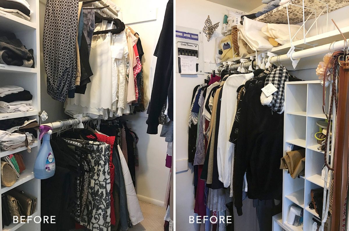 Removable Wallpaper in a Tiny Closet Diana Elizabeth