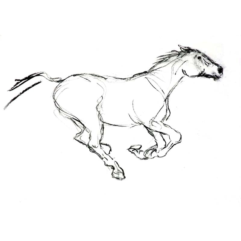 Captivating Horse Running Drawings for Art Enthusiasts