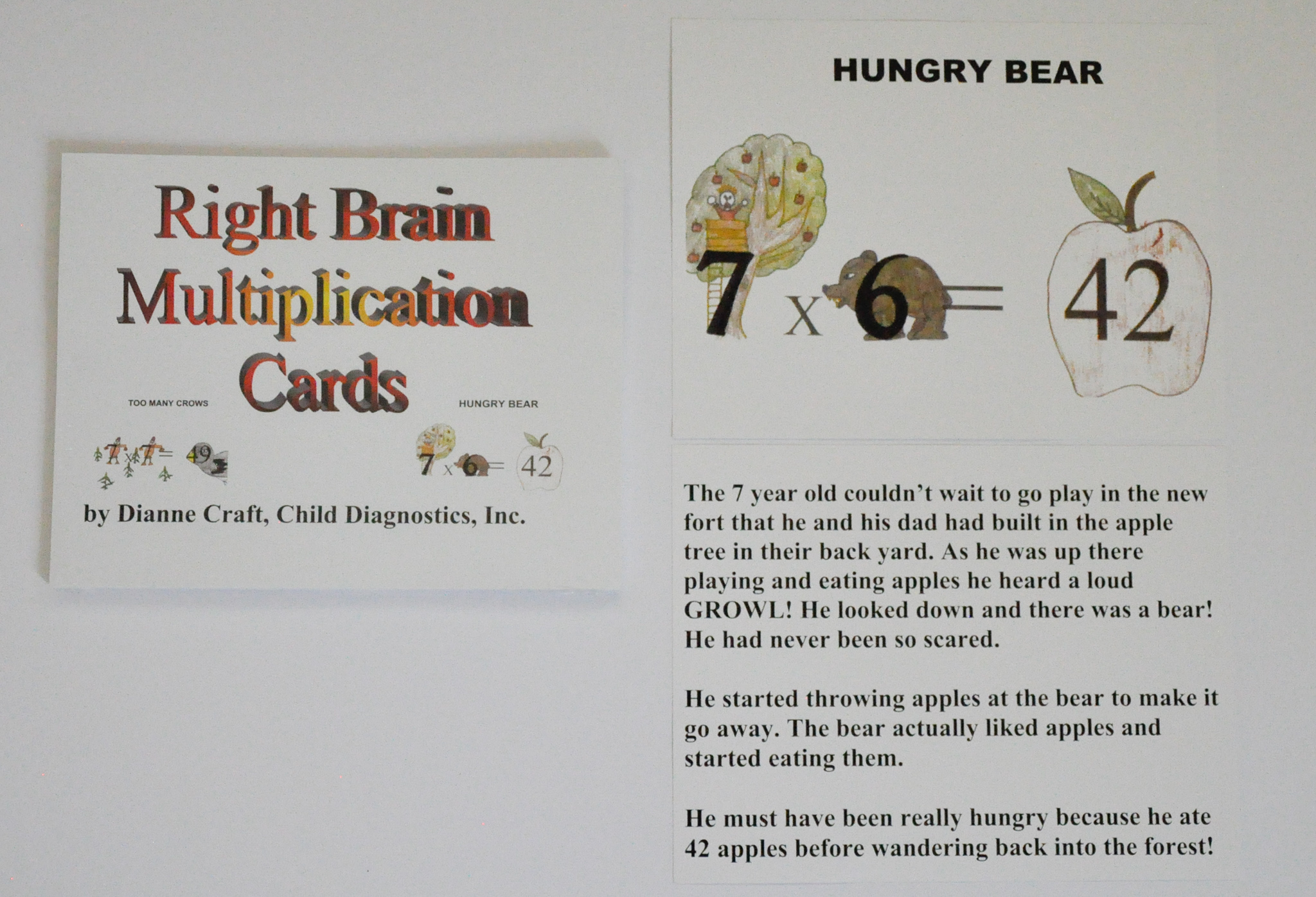 Right Brain Multiplication Cards Child Diagnostics