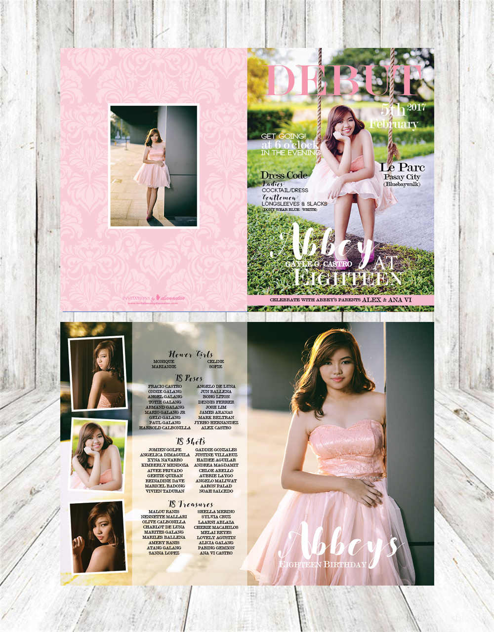 Abbey’s 18th Birthday Debut Magazine Style Invitation, Philippines