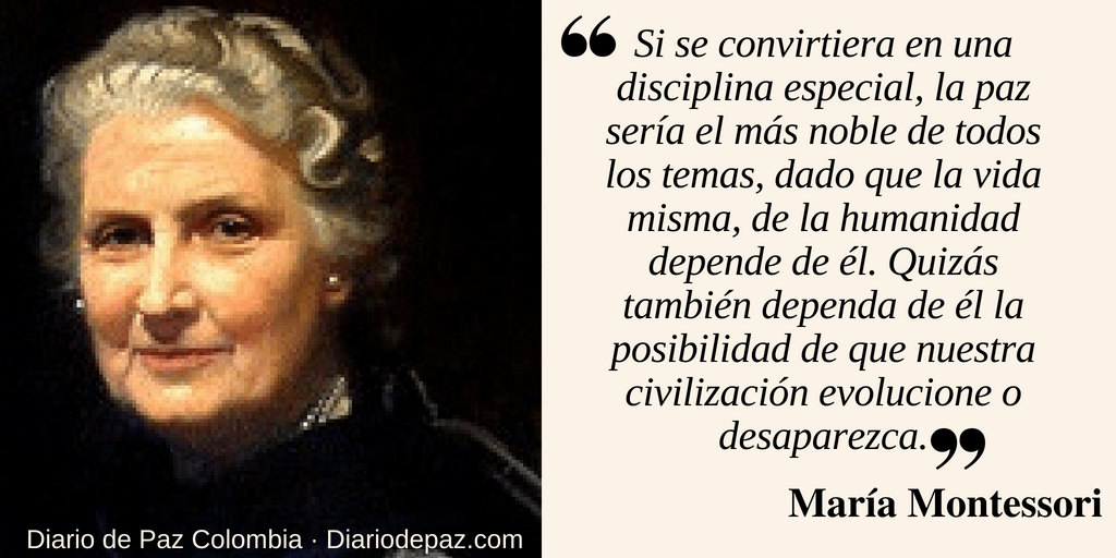 Educar para la paz. Algunos fragmentos de la maestra italiana Maria