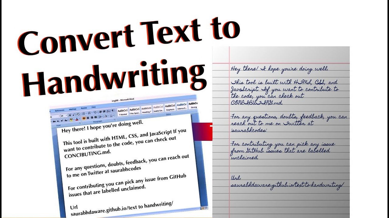 Understanding TexttoHandwriting Convertors and How They Work