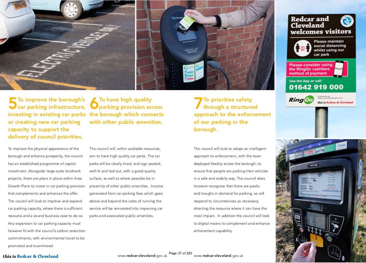 Redcar And Cleveland Car Parking Strategy and Delivery 2021 2024