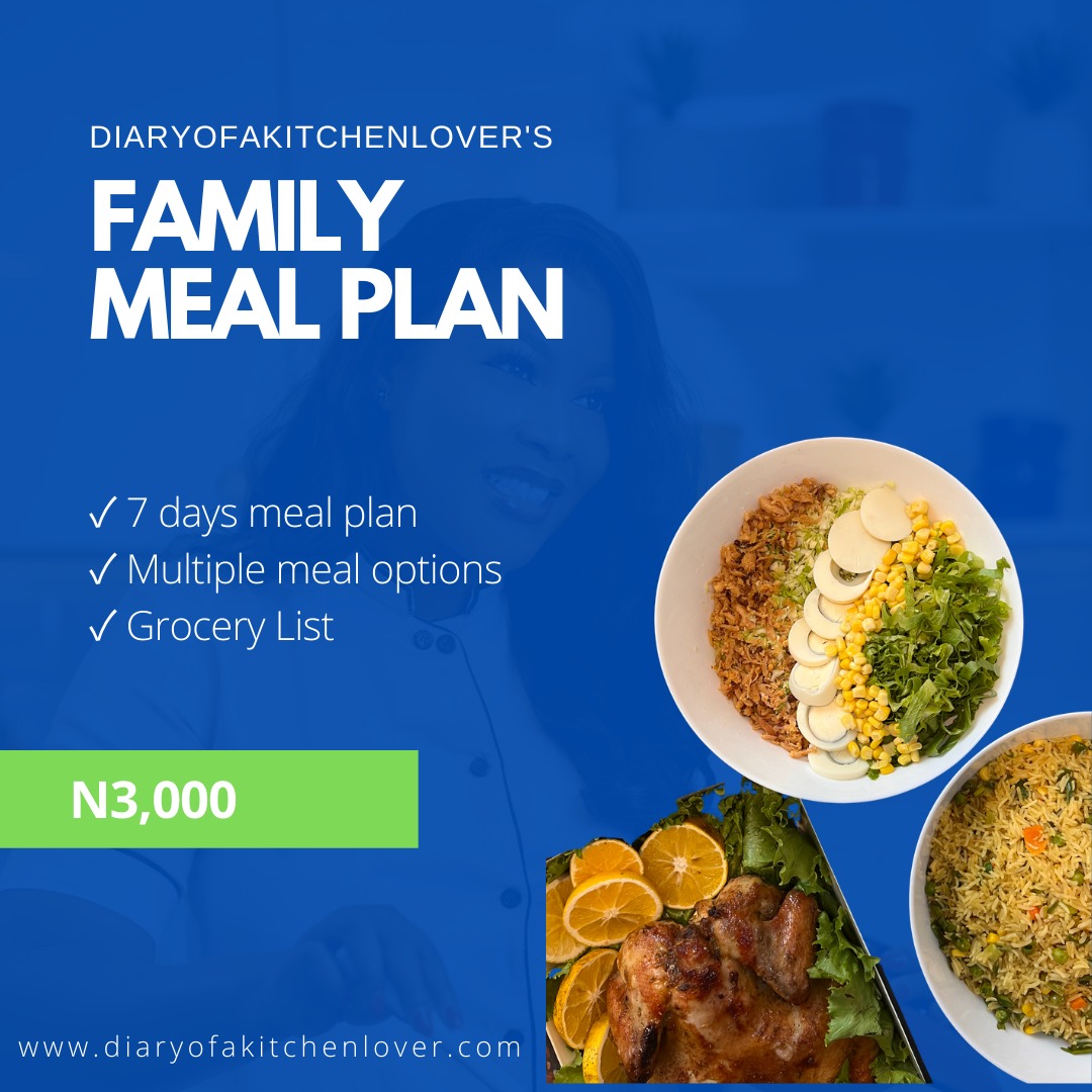 Family Meal Plan Dairy of A kitchen Lover