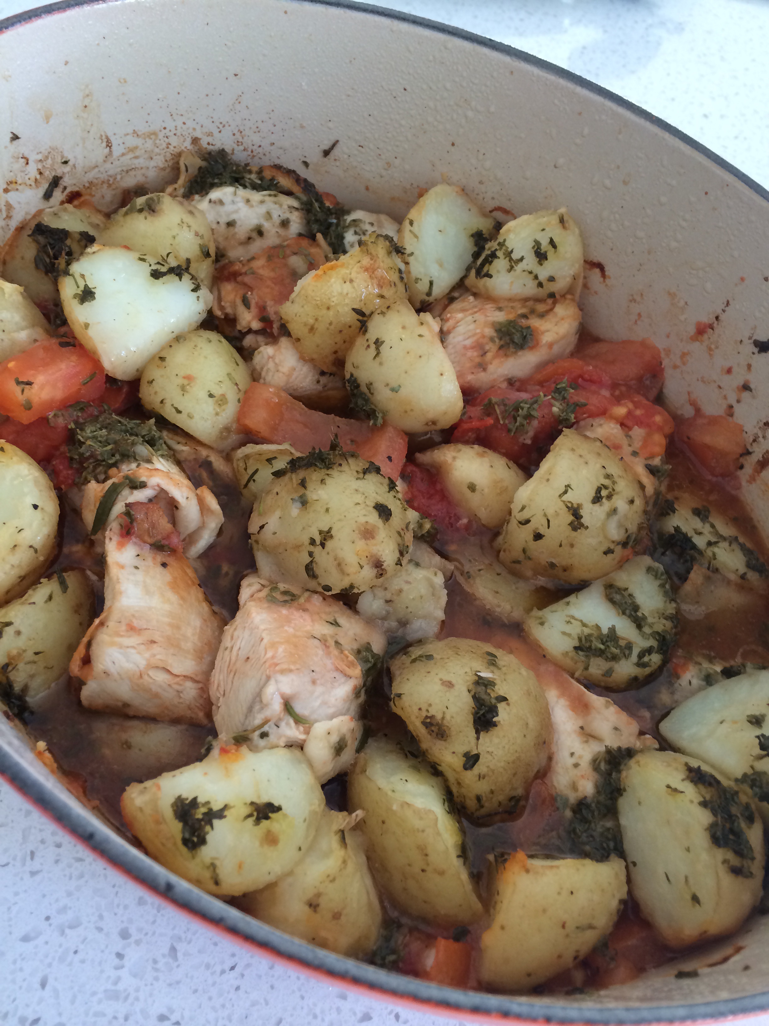 Italian Chicken Bake with Herb vinaigrette NZ thermomix mum's blog