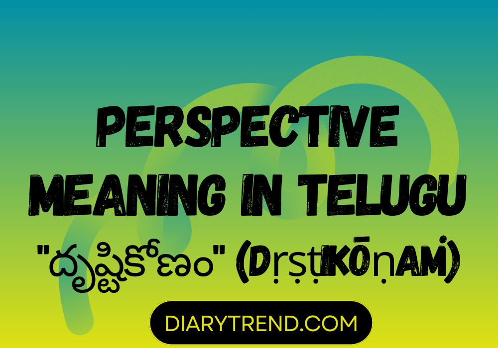 Perspective Meaning In Telugu తెలుగులో అర్థం