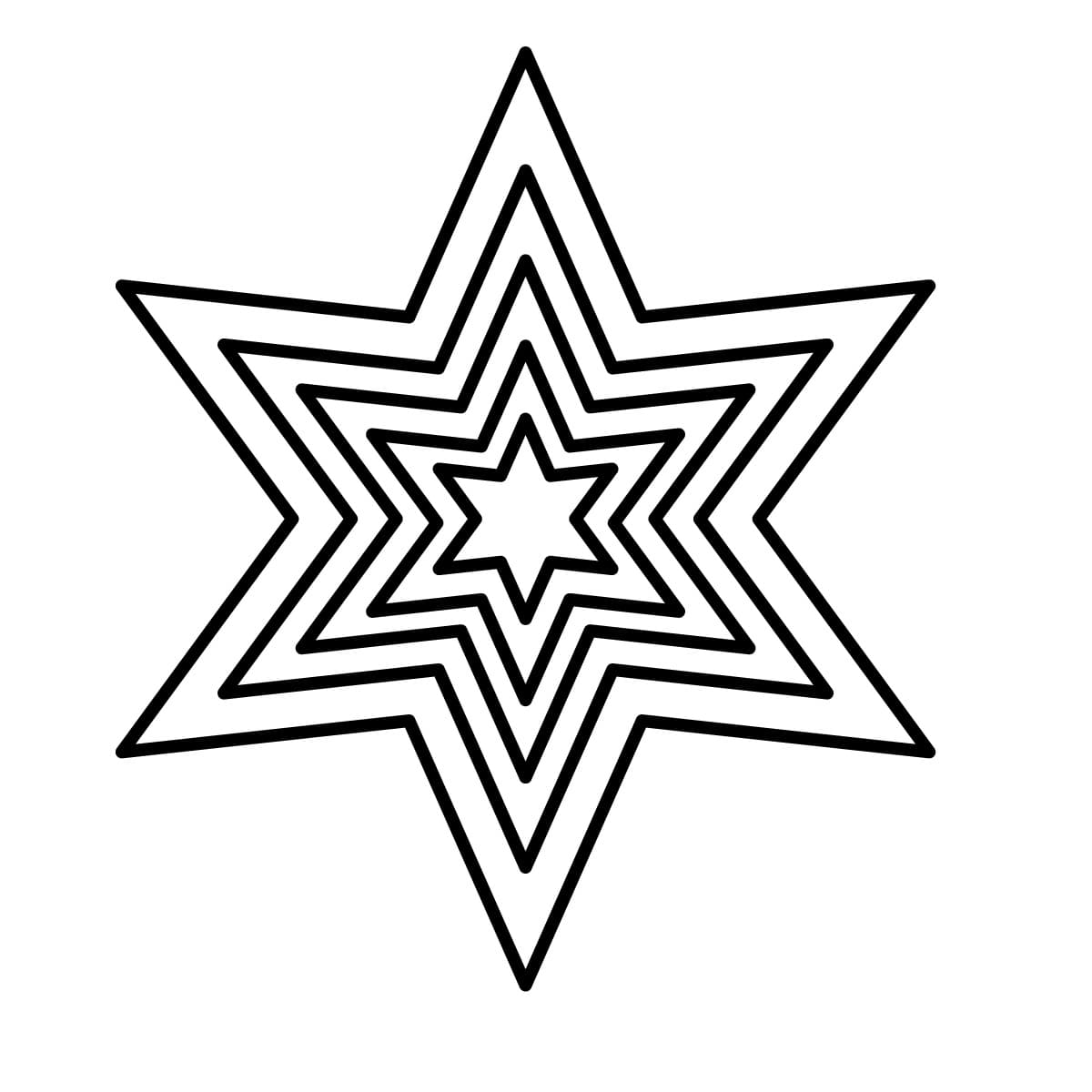 Dibujo de estrella para colorear e imprimir Dibujos y colores