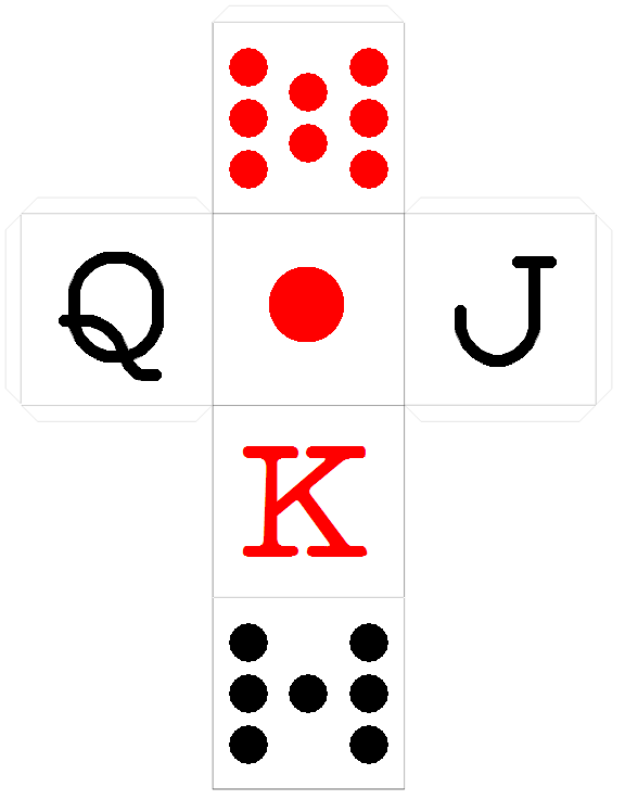 PAPER DICE TEMPLATES