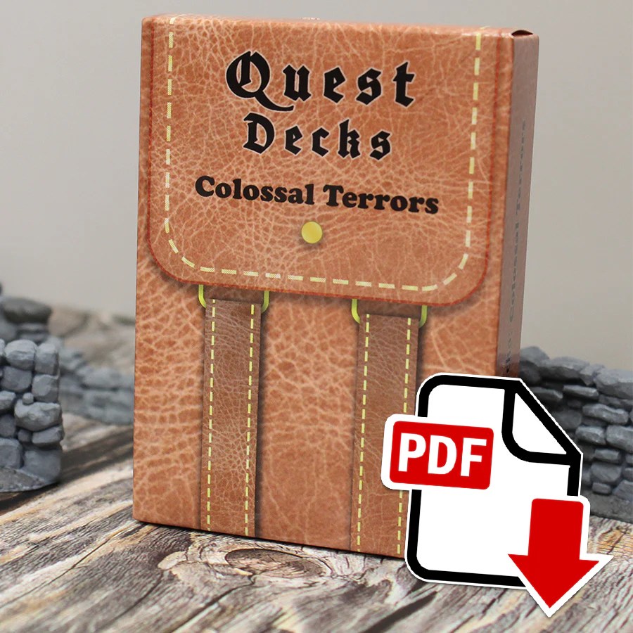 Digital Quest Decks Colossal Terrors (PDF) Dice Dungeons