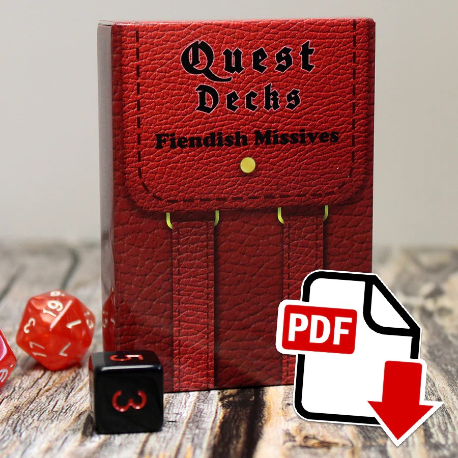 Digital Quest Decks Fiendish Missives (PDF) Dice Dungeons