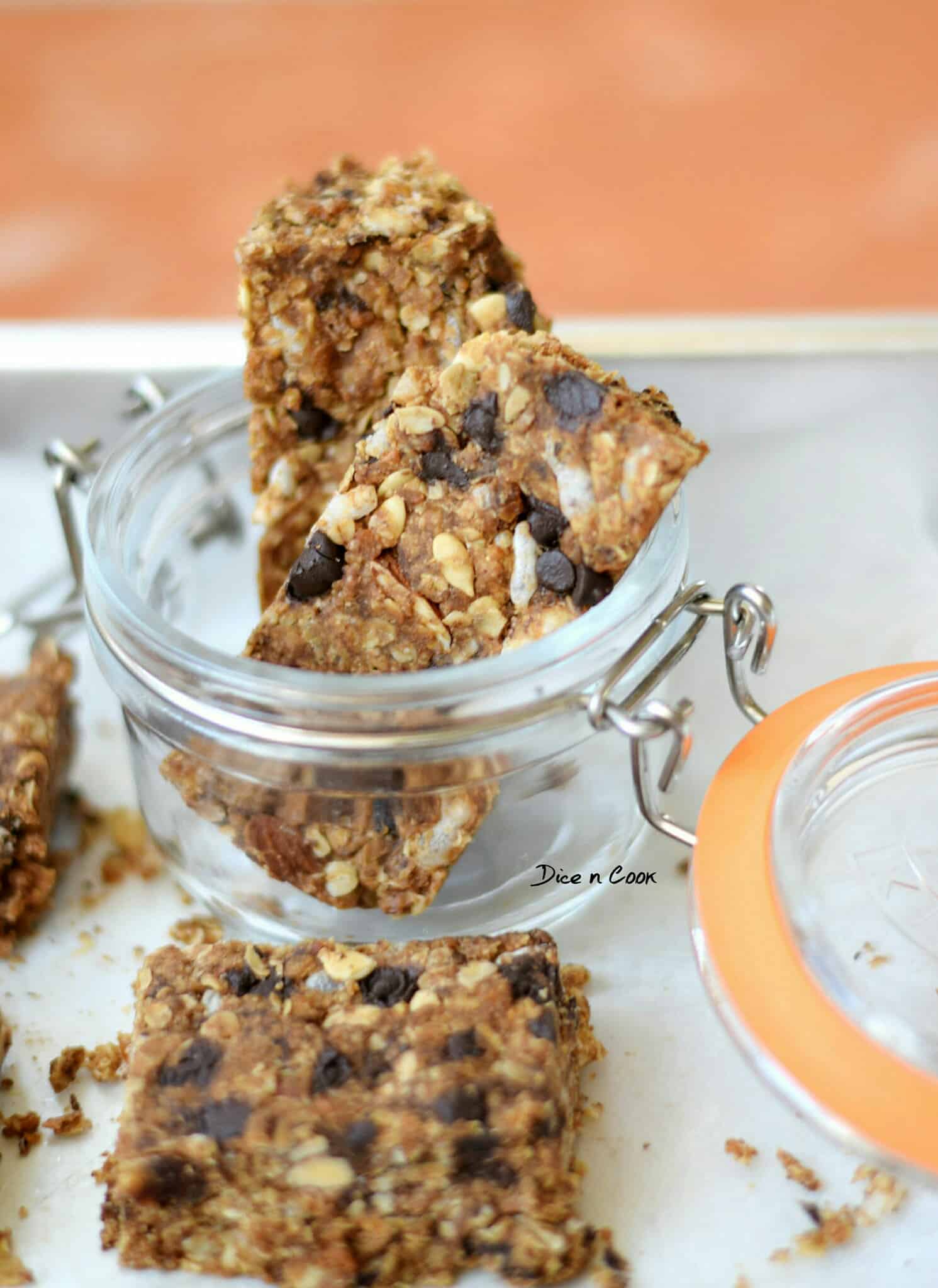 Nutmeg Flavored Granola Squares Dice n Cook