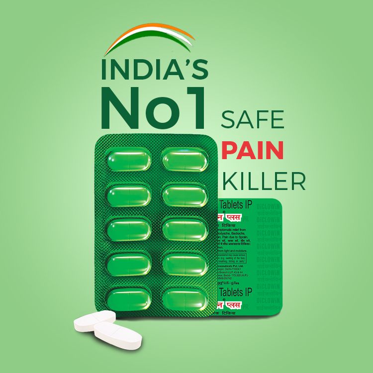 Best Body Pain killer Tablet DiCLOWiN Plus Tablet
