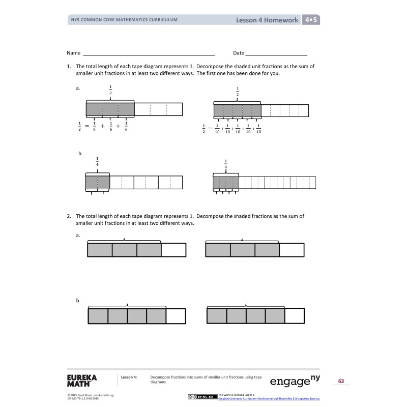 Decompose fractions