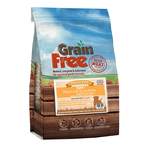 Puppy Chicken, Sweet Potato, Carrots and Peas Grain Free Dog Food