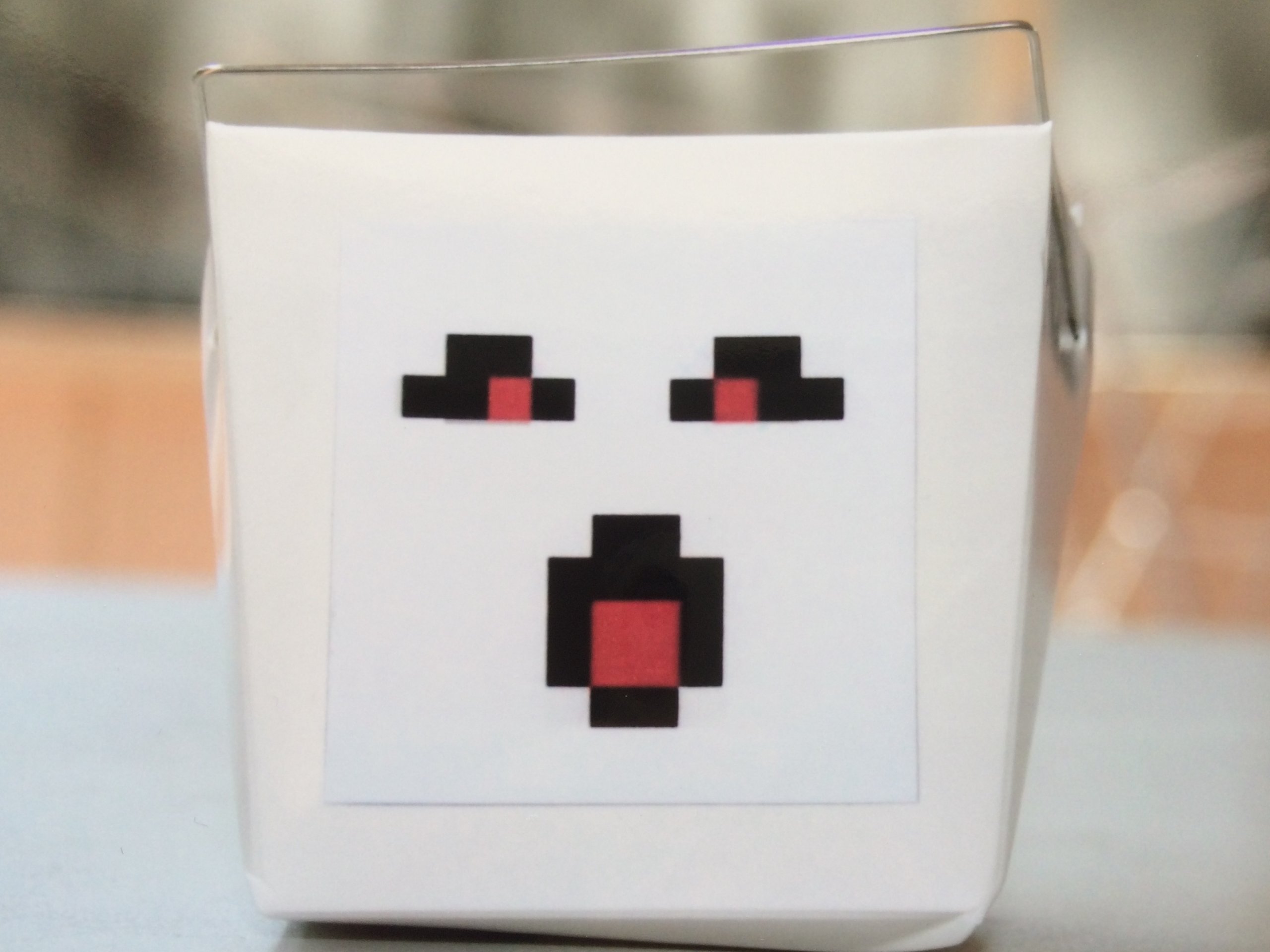 Minecraft party for kids - Ghast noodle box for collecting pinata loot