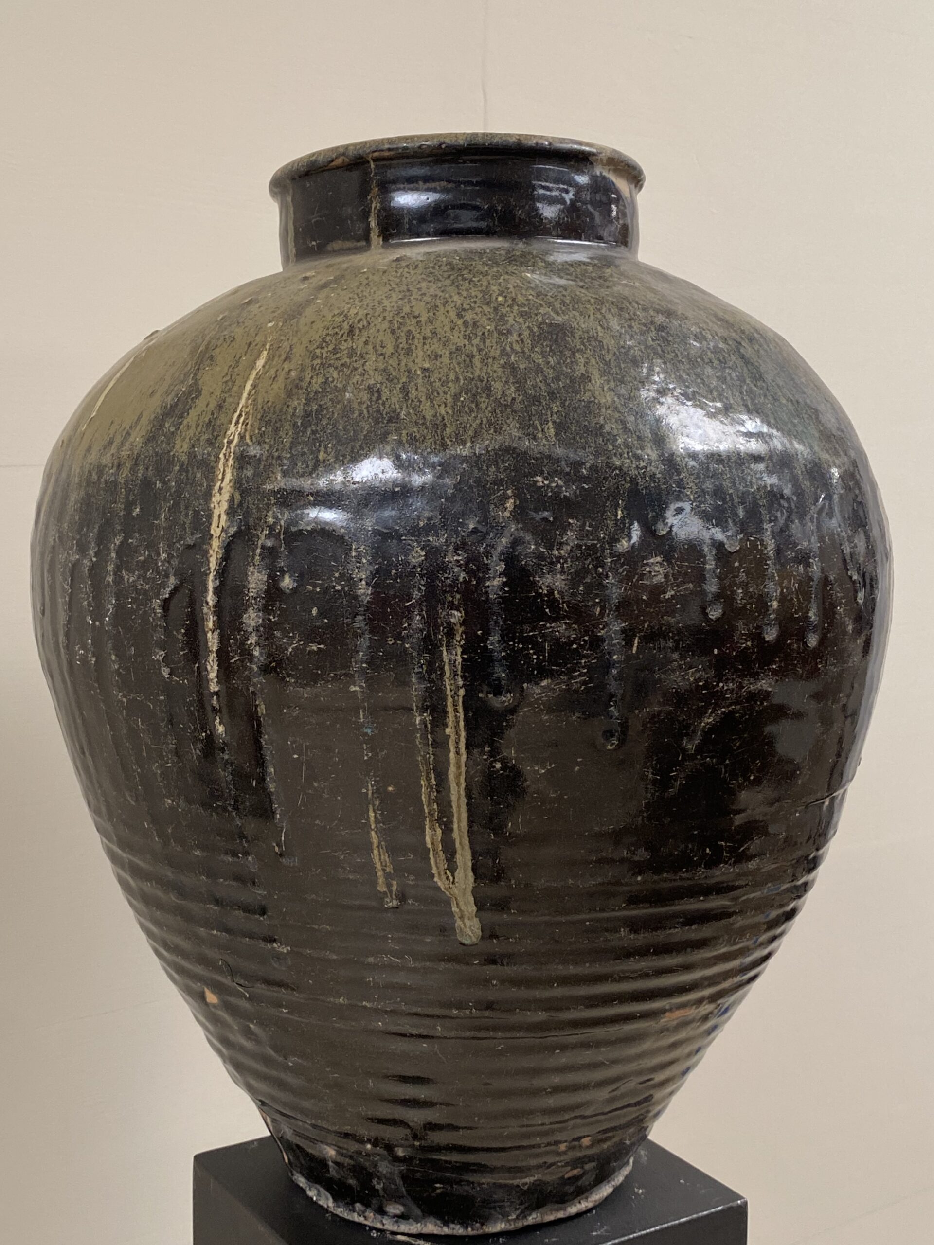 Chinese Glazed Terracotta Vase Didier Abbeloos
