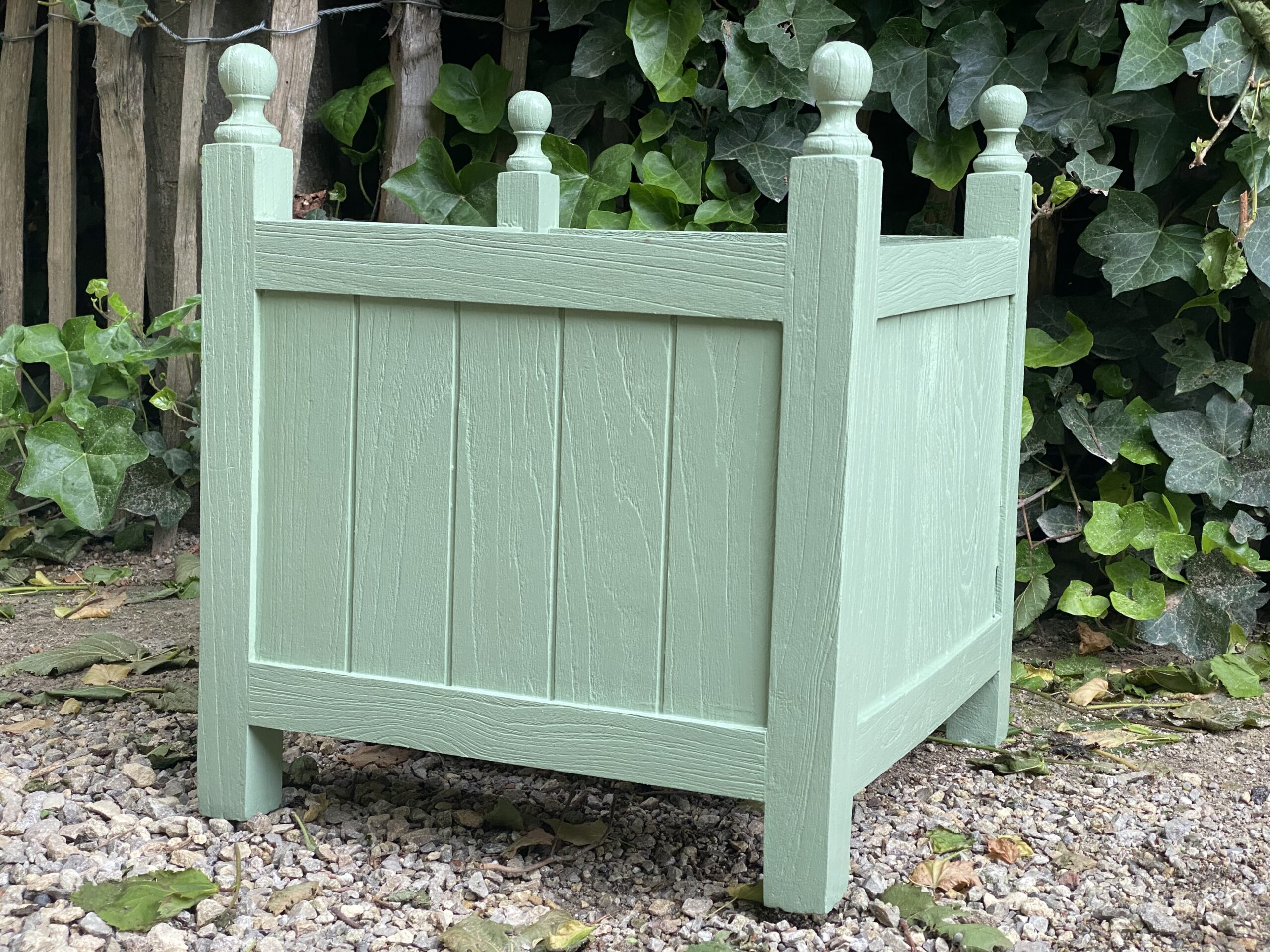 Set of 3 Painted Wooden Garden Planters Didier Abbeloos