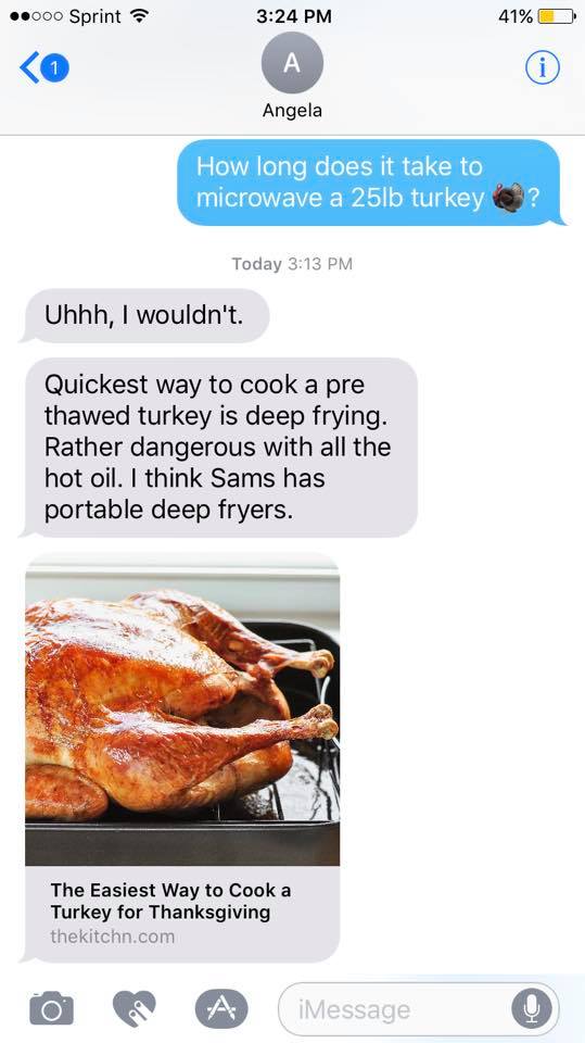 19 Women Troll Their Moms By Asking How to Cook a 25 lb. Turkey in the