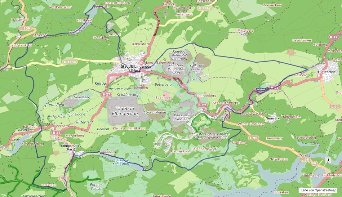 Elbingerode Karte Tandemseiten von Elke und Dietrich Böhme Elbingerode
