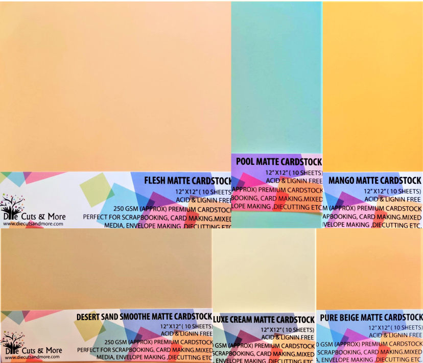 ASSORTED MATTE CARDSTOCK PACK Die Cuts & More