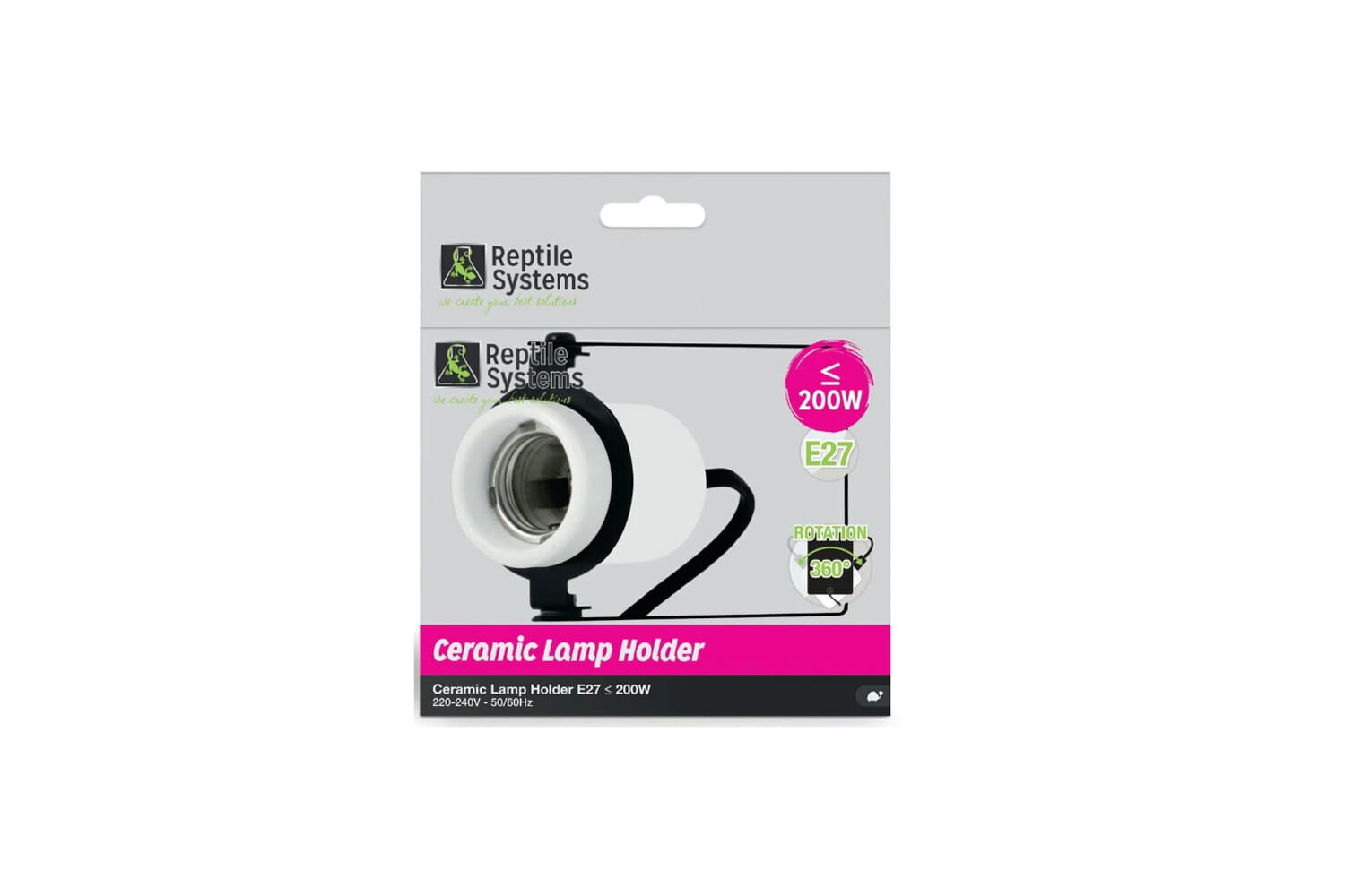 Reptile Systems Ceramic Lamp Holder 180° Rotation