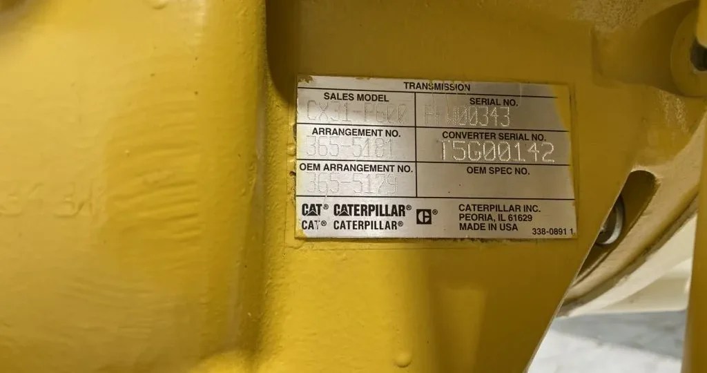 LOCATE YOUR CAT TRANSMISSION SERIAL NUMBER