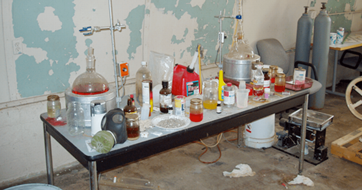 Fahndungserfolg Finanzpolizei entdeckt MethLabor mit abgelaufenem