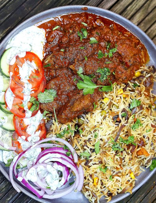 Lamb Karahi and Vegtable Biryani Dieter24