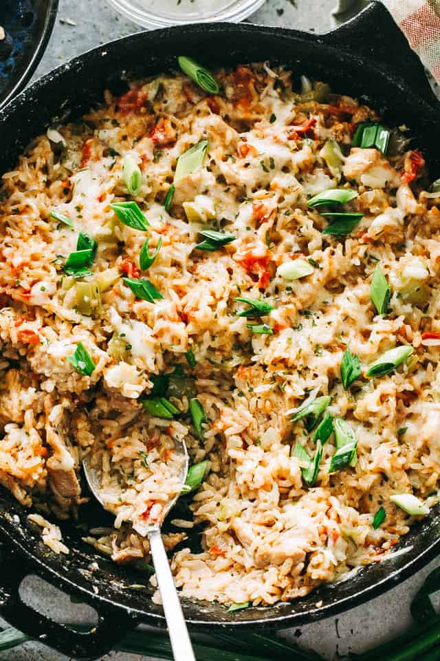 Chicken, Rice and Vegetable Skillet Recipe Diethood