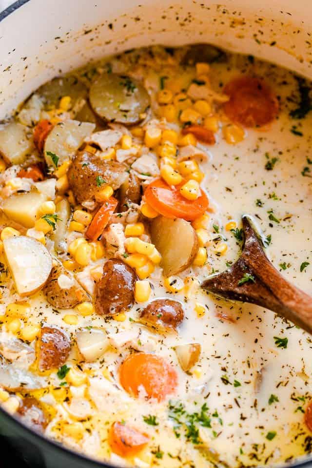 Leftover Turkey Corn Chowder Recipe Diethood