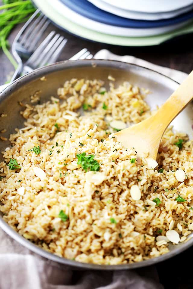 Almond Brown Rice Pilaf Diethood