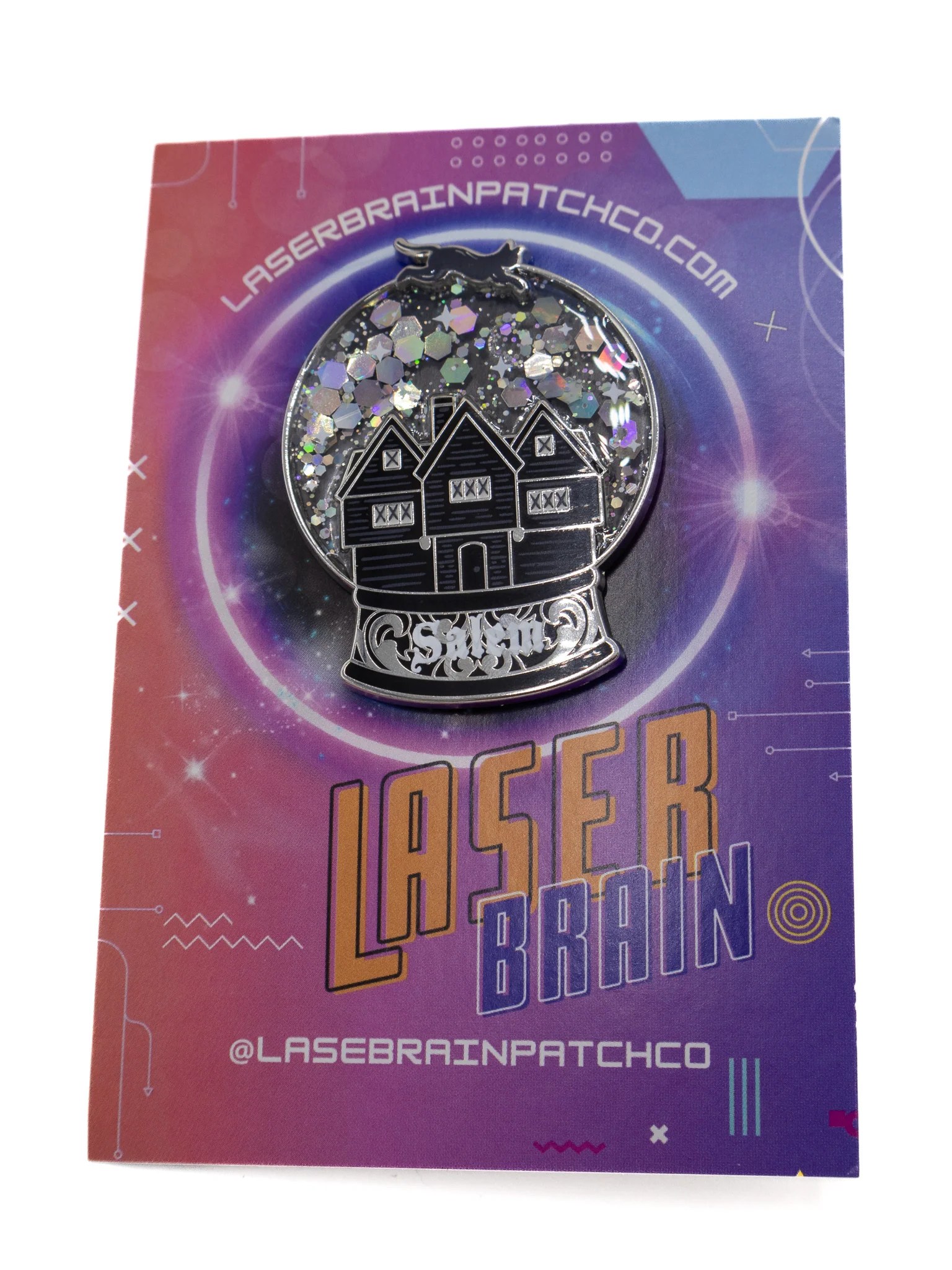 Salem Globe Pin LASERBRAIN Die With Your Boots On